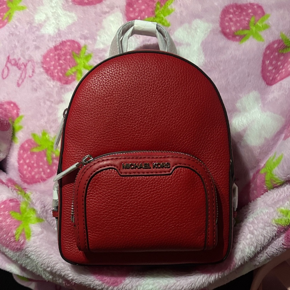 Michael Kors Cherry Red Backpack (SOLD)